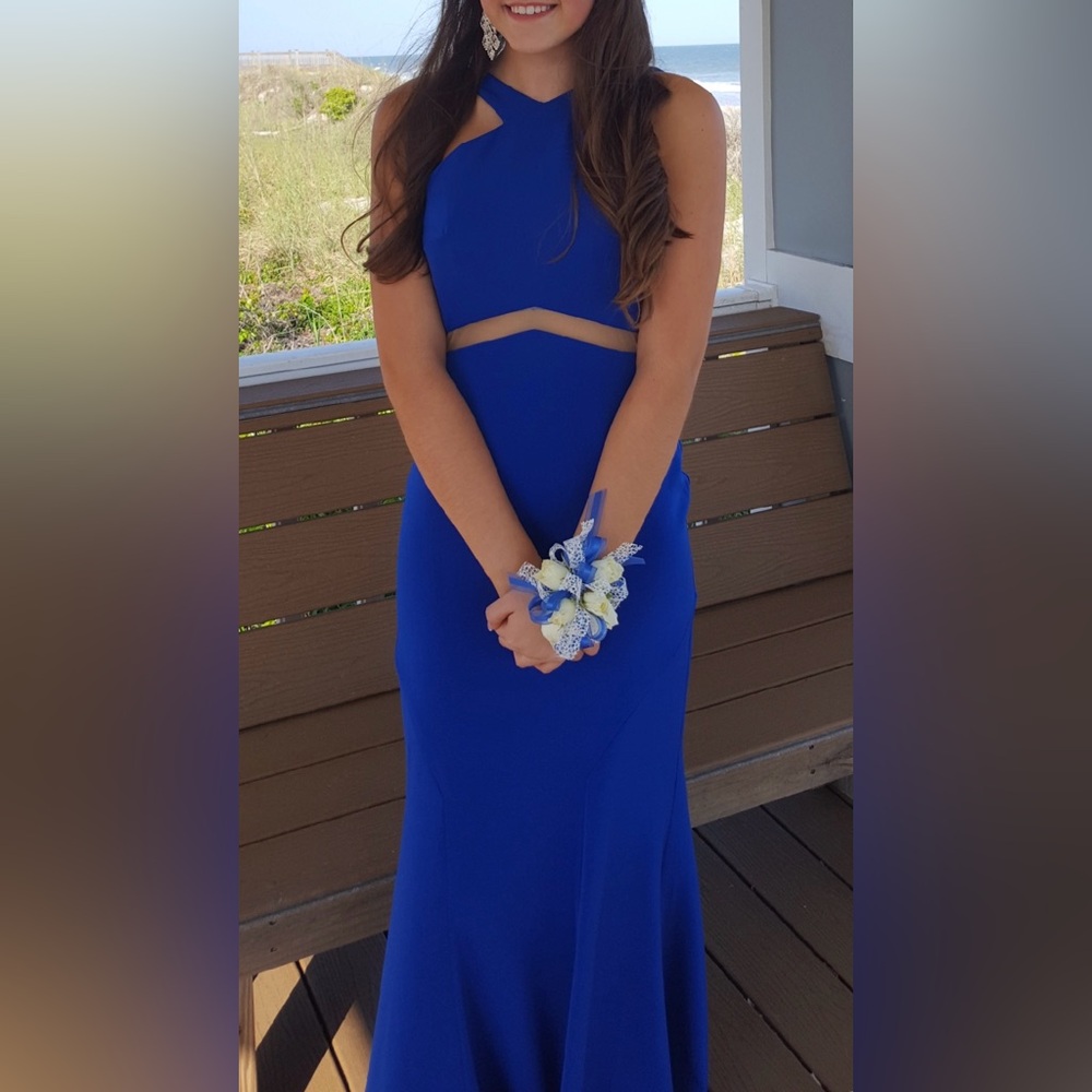 Royal Blue Temptations Prom Dress Size: 0